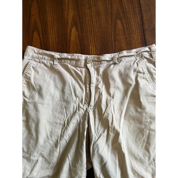 Columbia Tan Flat Front Chino Cotton Shorts 38" Waist 10" Inseam Hiking Outdoor - Picture 2 of 8